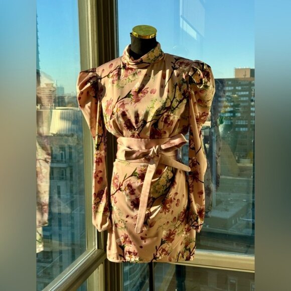 🆕 BRONX & BANCO 🧿 NWOT Noel Sakura Long Sleeve Mini Dress - Size S / US 4 - Picture 11 of 16